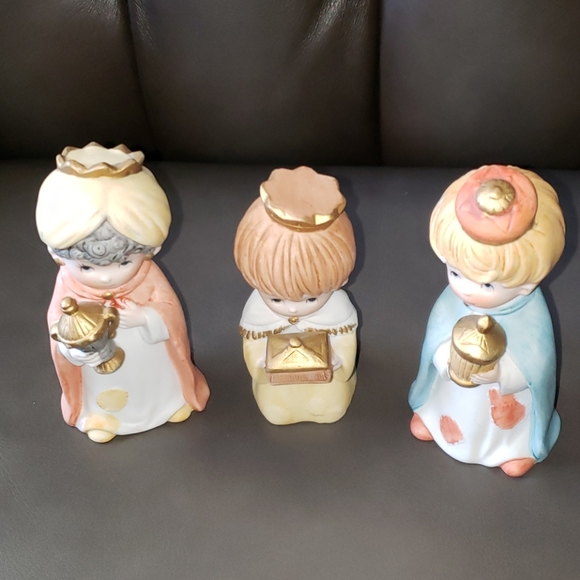 Vintage HOMCO #5609 Three Wise Men Porcelain Set - Picture 2 of 14